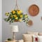 22&#x22; Yellow Hibiscus In Hanging Basket